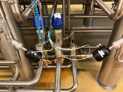 Översiktsbild av Alfa laval pneumatic valve station